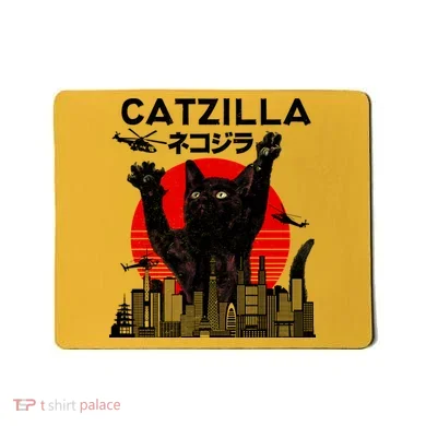 Retro Catzilla Attack Mousepad