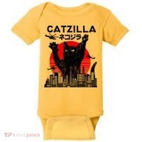 Retro Catzilla Attack Baby Bodysuit thumb 0