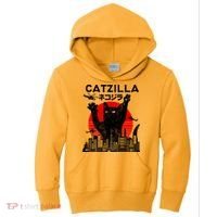 Retro Catzilla Attack Kids Hoodie thumb 0