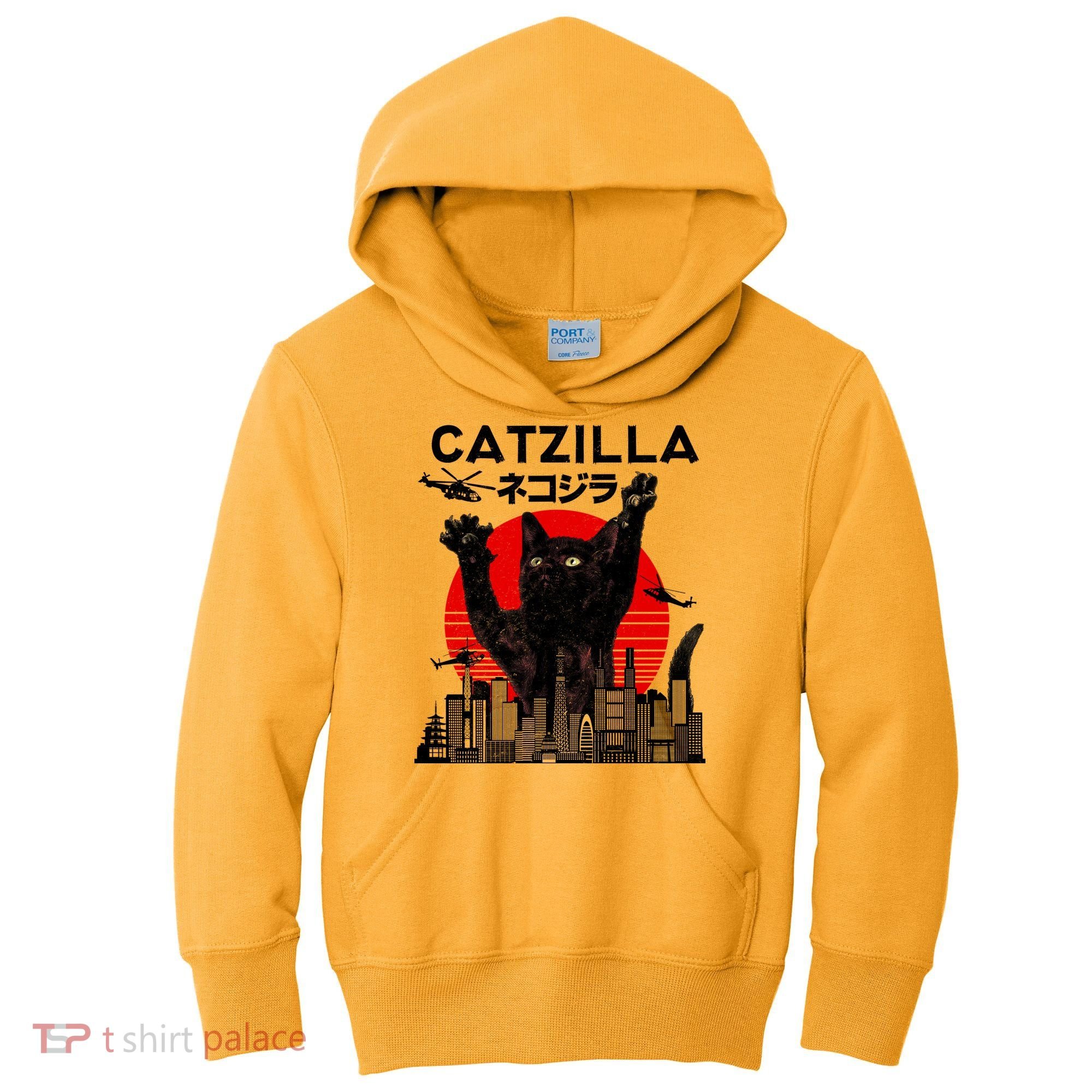 Retro Catzilla Attack Kids Hoodie