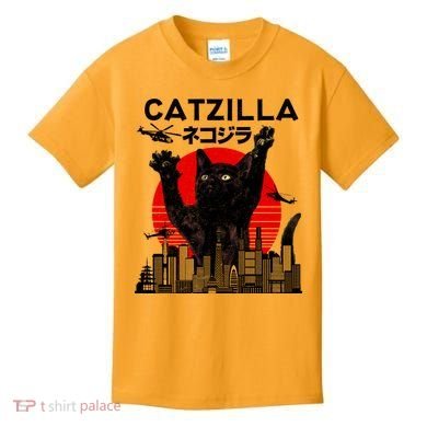 Retro Catzilla Attack Kids T-Shirt