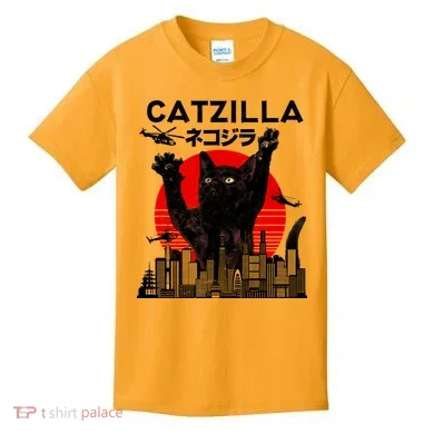 Retro Catzilla Attack Kids T-Shirt