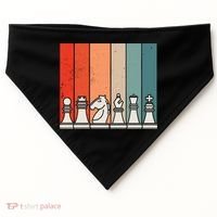 Retro Chess USA-Made Doggie Bandana thumb 0