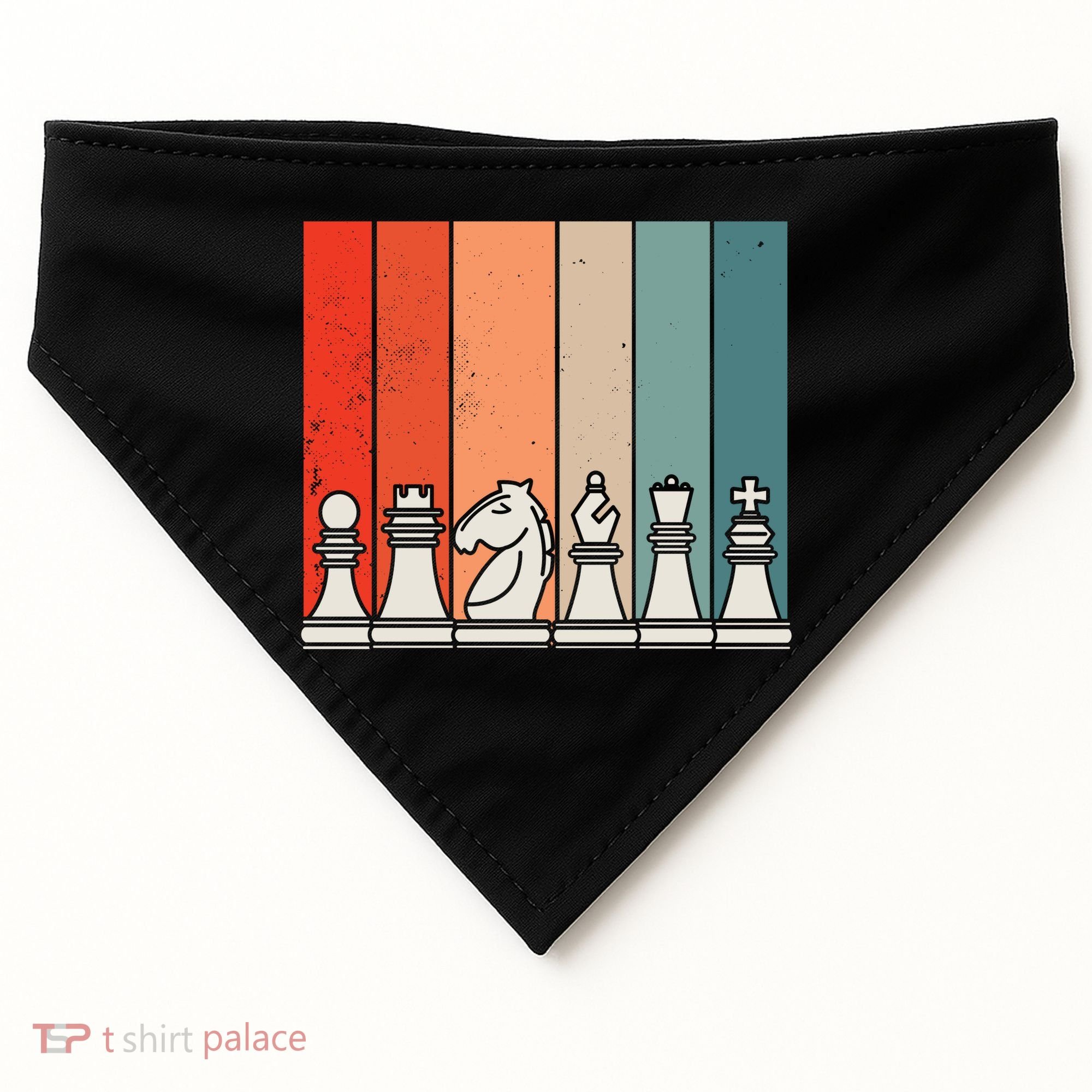 Retro Chess USA-Made Doggie Bandana