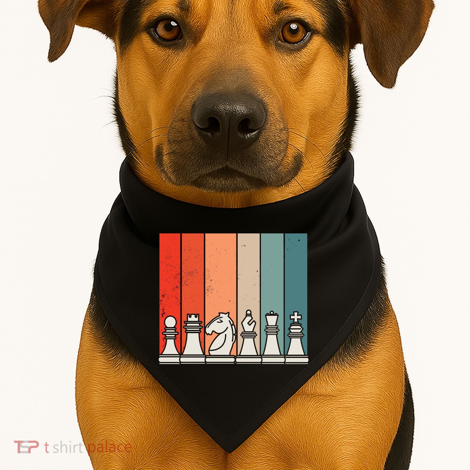 Retro Chess USA-Made Doggie Bandana