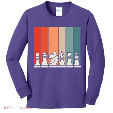 Retro Chess Kids Long Sleeve Shirt