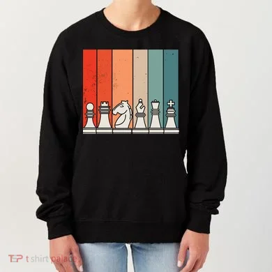 Retro Chess Pieces Women's Sweatshirt