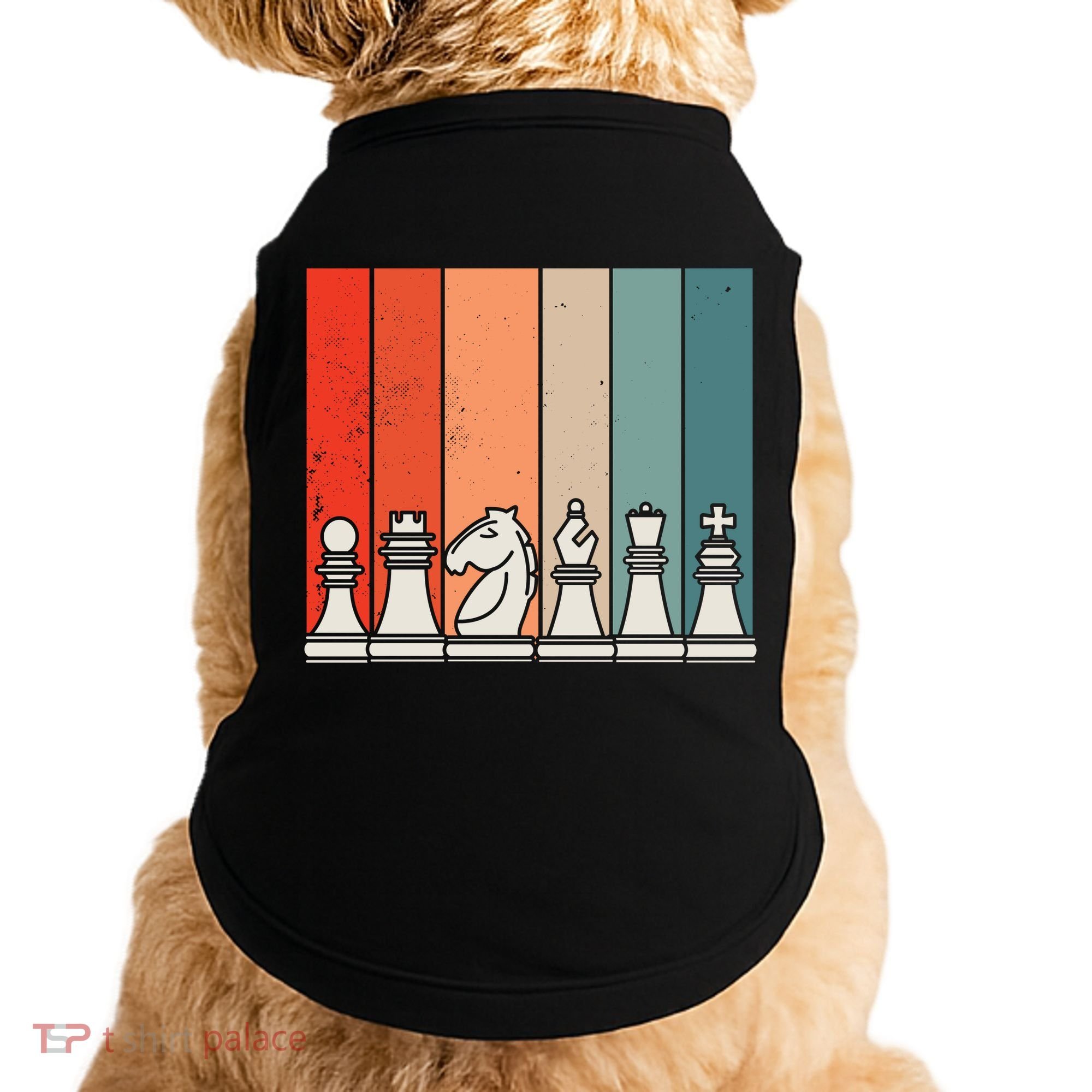 Retro Chess Pieces Doggie Tank