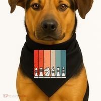 Retro Chess Pieces USA-Made Doggie Bandana thumb 1