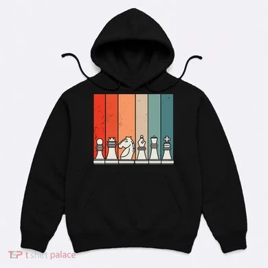 Retro Chess Pieces Hoodie