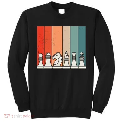 Retro Chess Pieces Sweatshirt