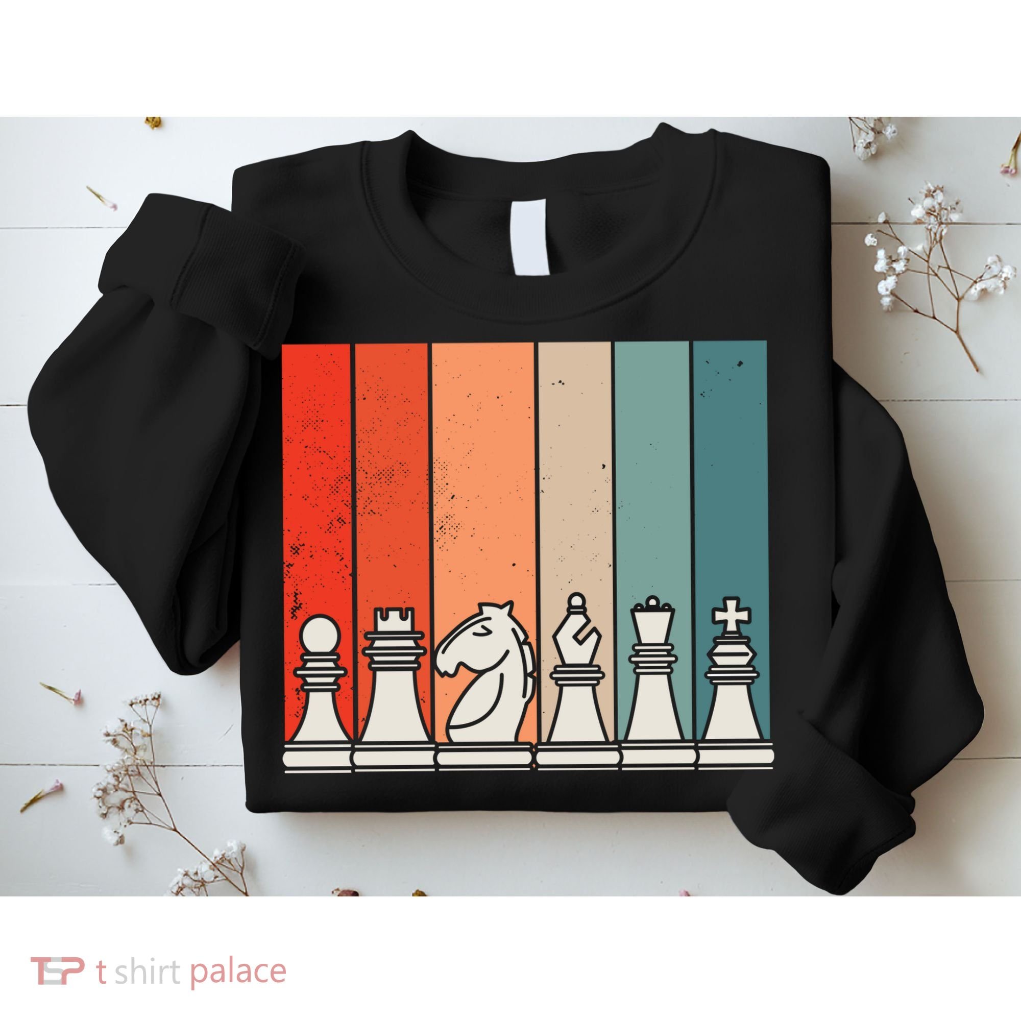 Retro Chess Pieces Sweatshirt