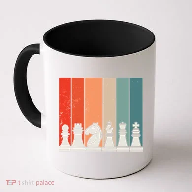 Retro Chess Pieces Coffee Mug
