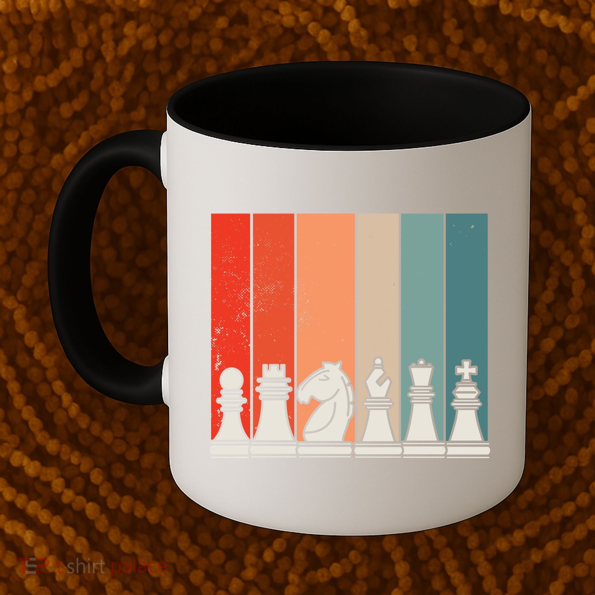 Retro Chess Pieces Coffee Mug
