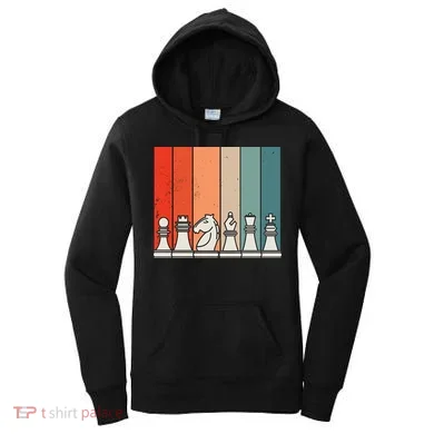 Retro Chess Pieces Women's Hoodie