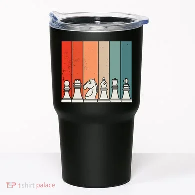 Retro Chess Pieces Tumbler