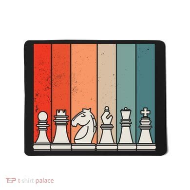 Retro Chess Pieces Mousepad