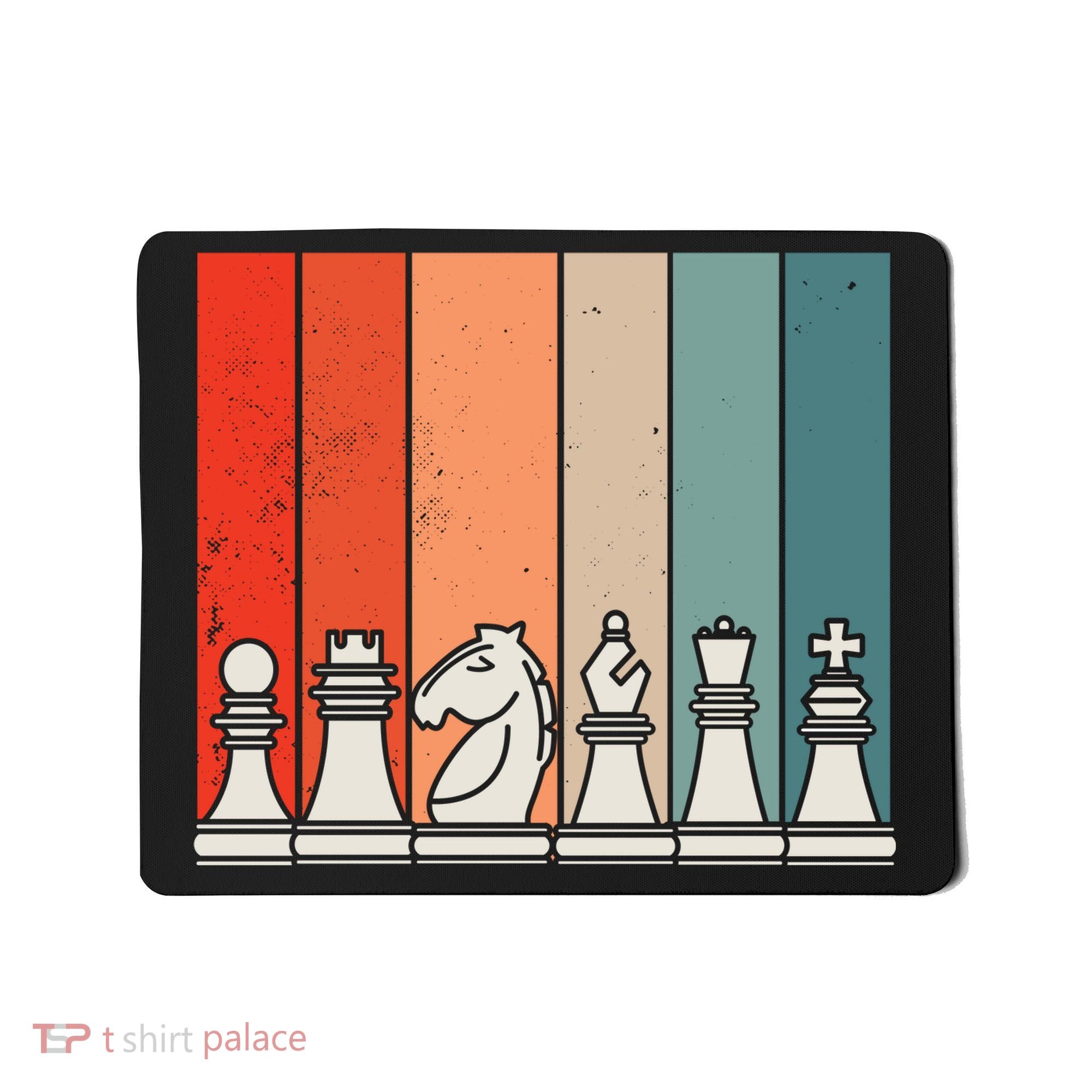 Retro Chess Pieces Mousepad