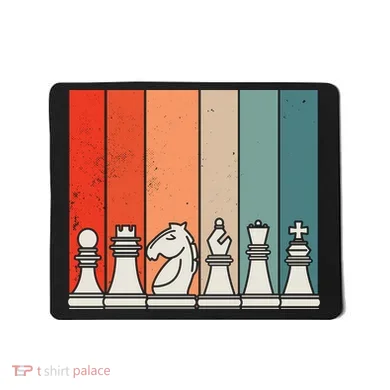 Retro Chess Pieces Mousepad
