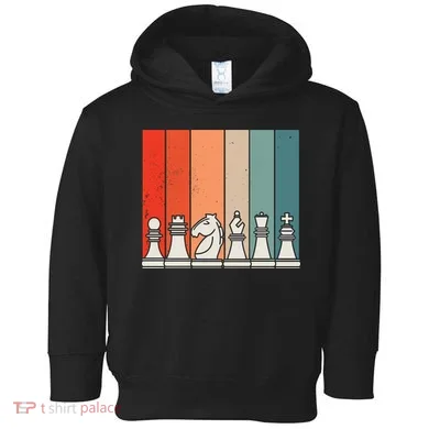 Retro Chess Pieces Toddler Hoodie