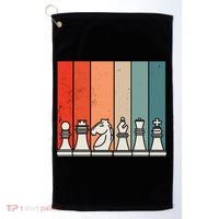 Retro Chess Pieces Golf Towel thumb 0