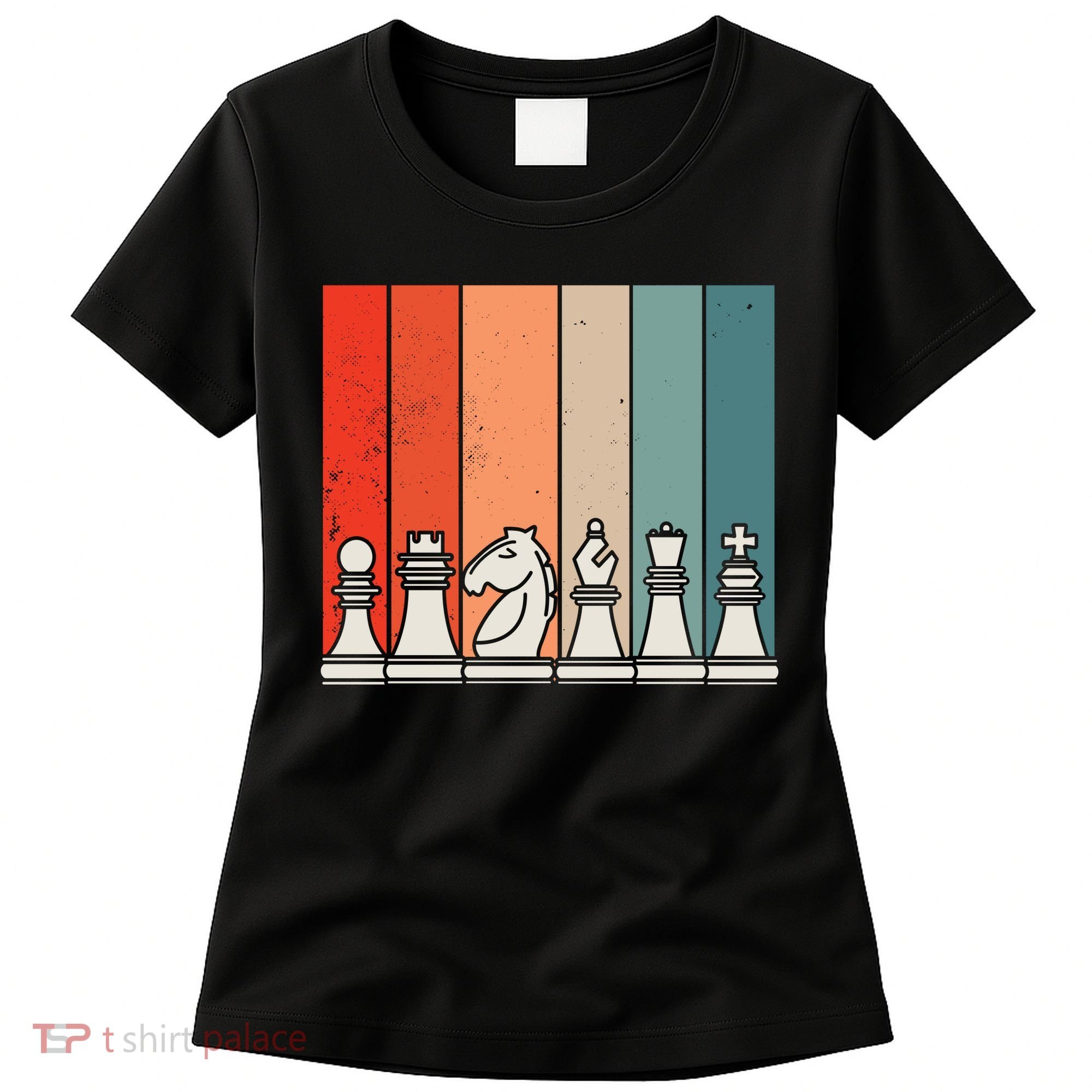 Retro Chess Pieces Women's T-Shirt