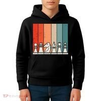 Retro Chess Pieces Kids Hoodie thumb 4