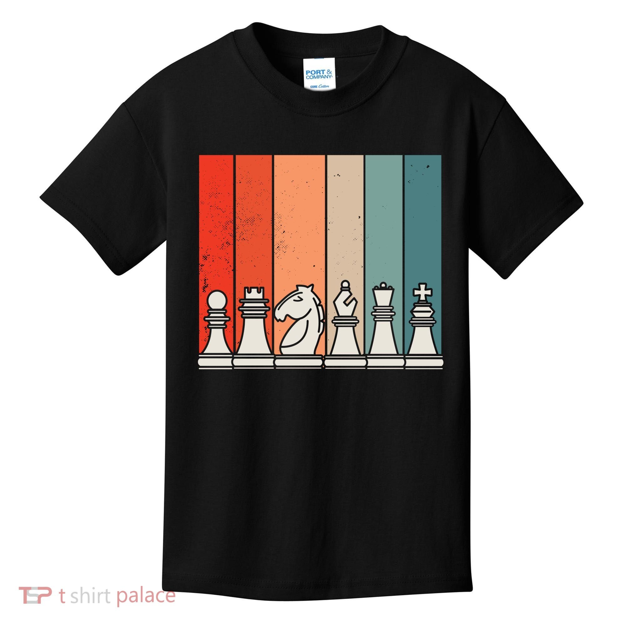 Retro Chess Pieces Kids T-Shirt