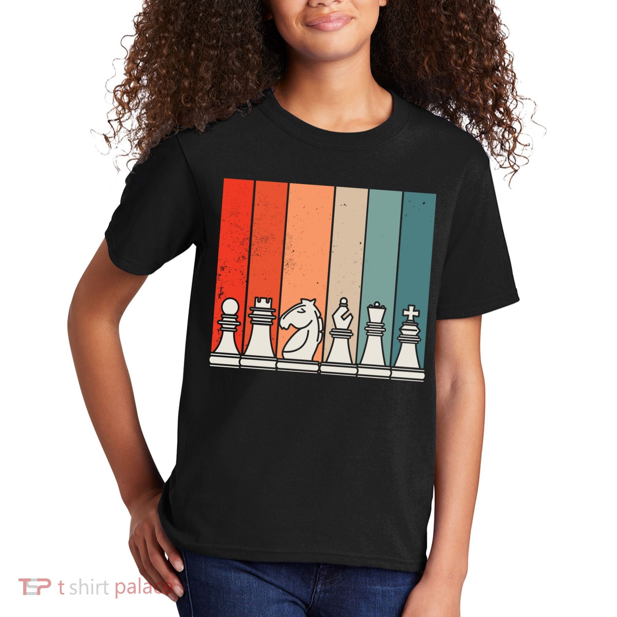 Retro Chess Pieces Kids T-Shirt