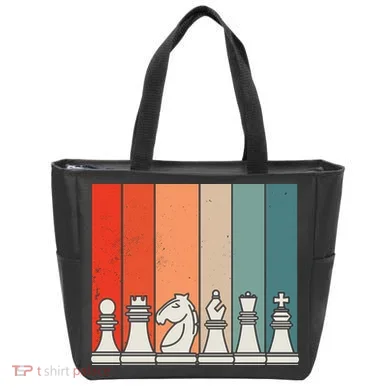 Retro Chess Pieces Tote Bag