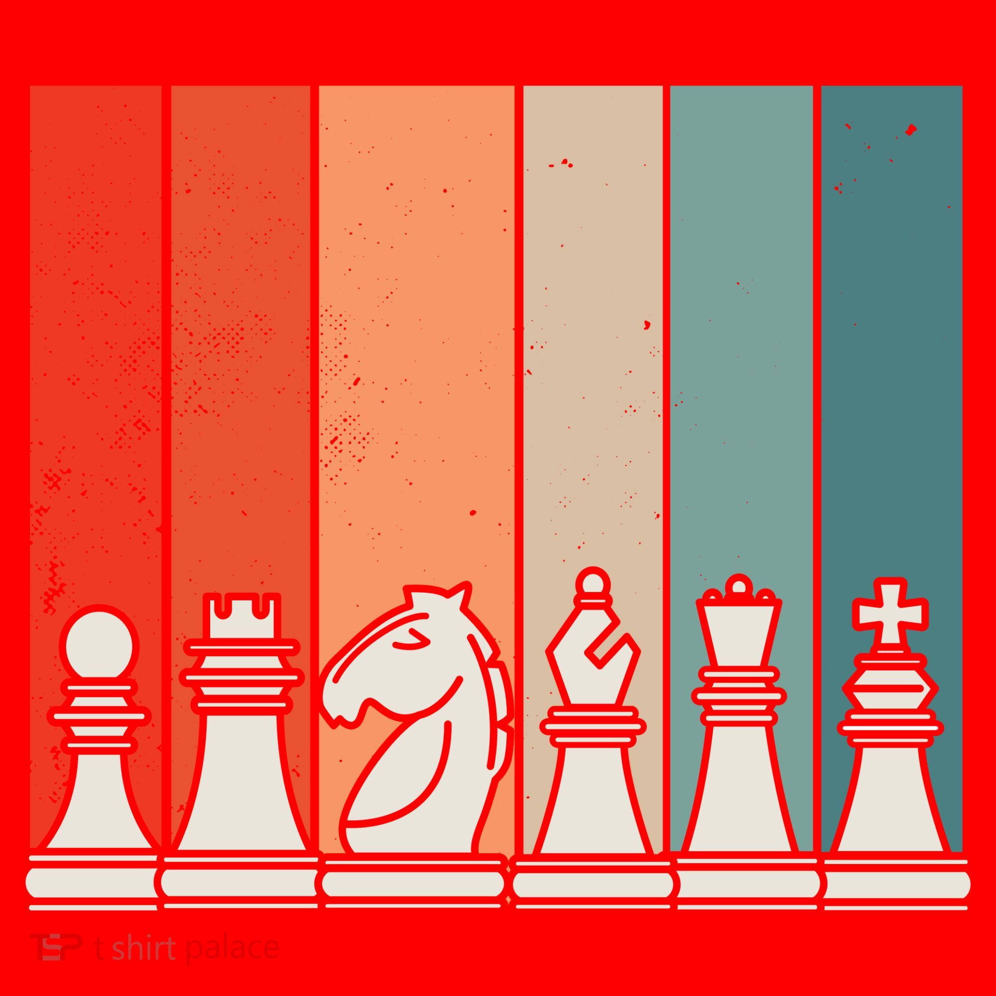Retro Chess Pieces Santa Hat