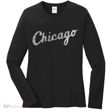 Retro Chicago Team Sports Logo Women's Long Sleeve Shirt