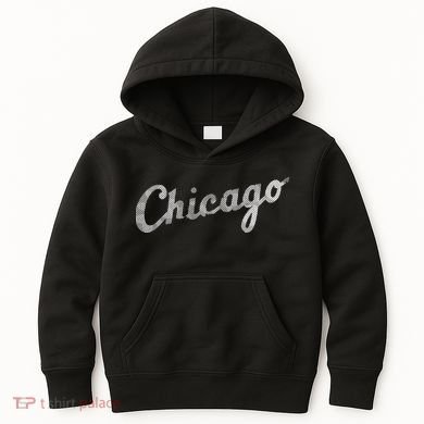 Retro Chicago Team Sports Logo Kids Hoodie