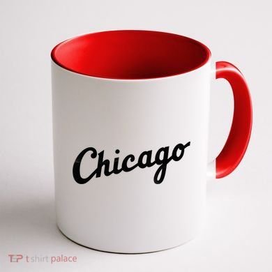 Retro Chicago Team Sports Logo Coffee Mug back