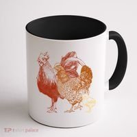 Retro Chickens Coffee Mug thumb 1