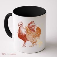 Retro Chickens Coffee Mug thumb 0