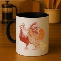 Retro Chickens Coffee Mug thumb 4