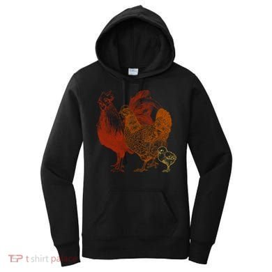 Retro Chickens Women's Hoodie