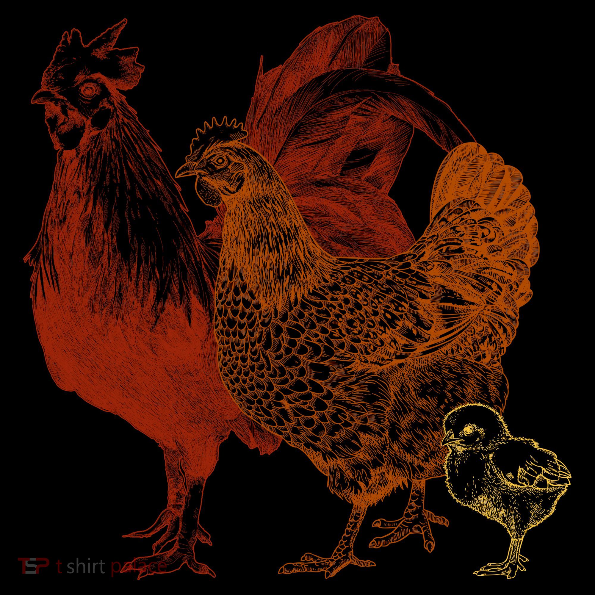Retro Chickens Women's Hoodie