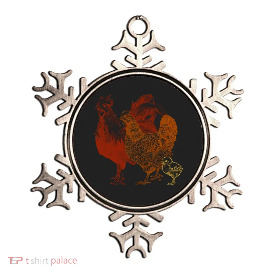 Retro Chickens Ornament