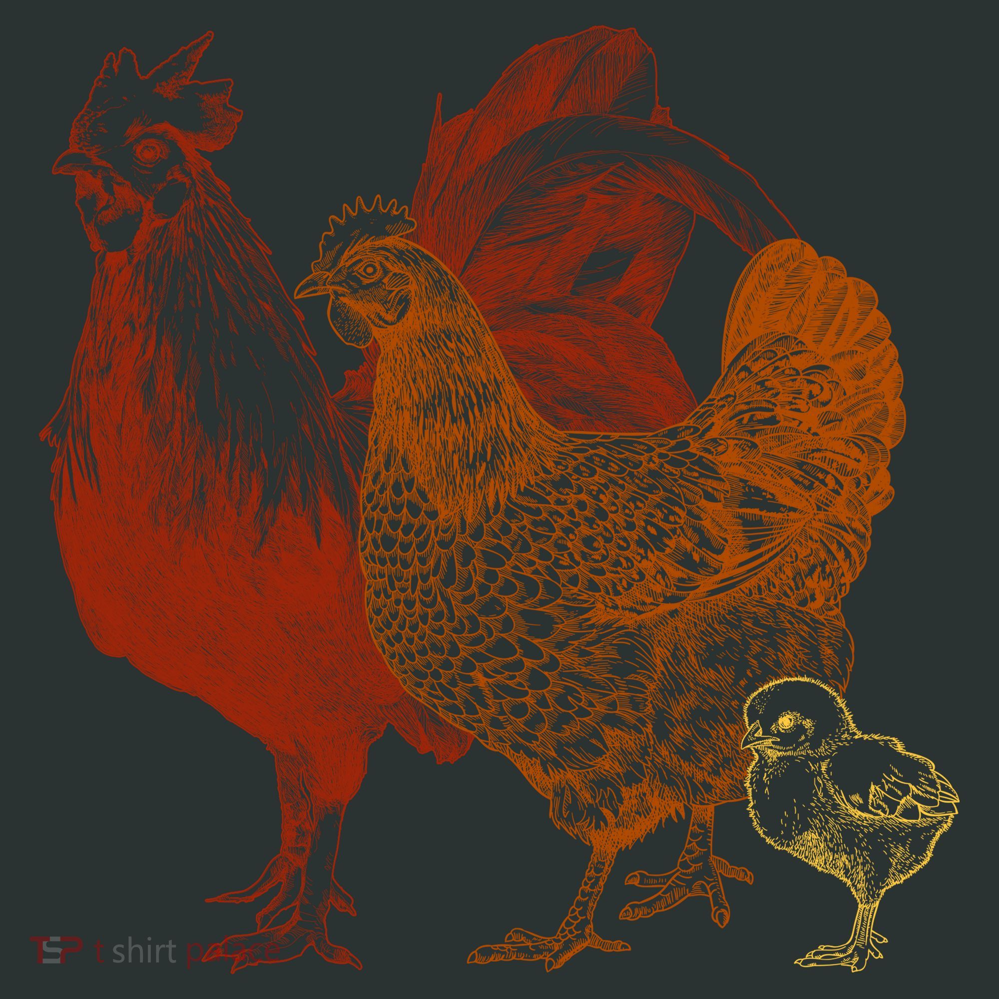 Retro Chickens Baby Bodysuit