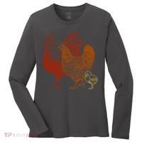 Retro Chickens Women's Long Sleeve Shirt thumb 0