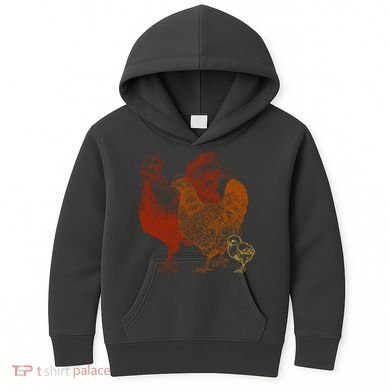 Retro Chickens Kids Hoodie