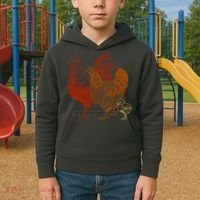 Retro Chickens Kids Hoodie thumb 2