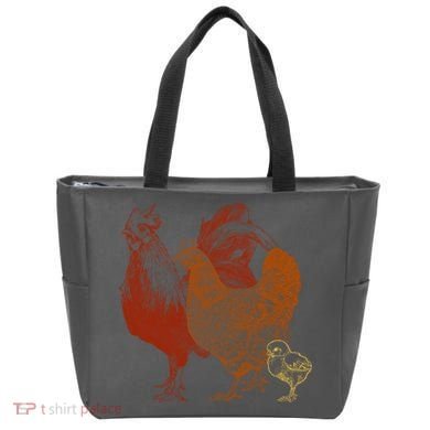 Retro Chickens Tote Bag