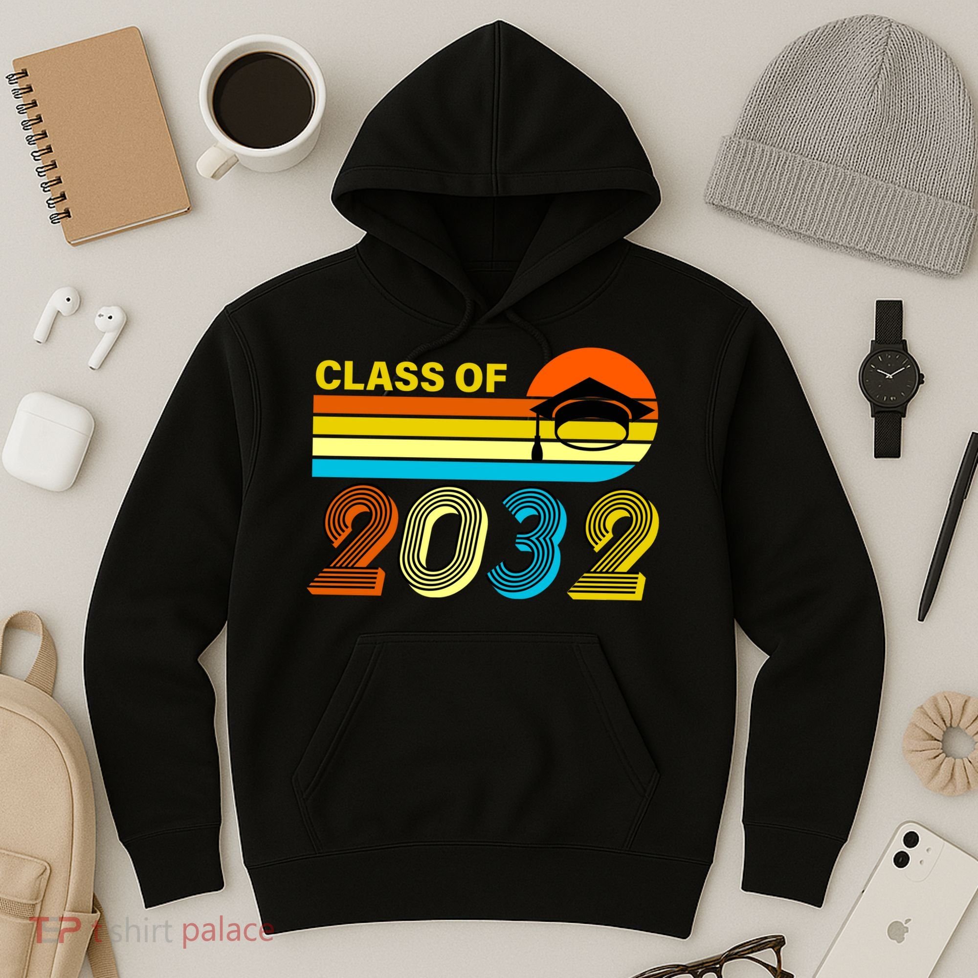 Retro Class of 2032 Future Graduate Hoodie