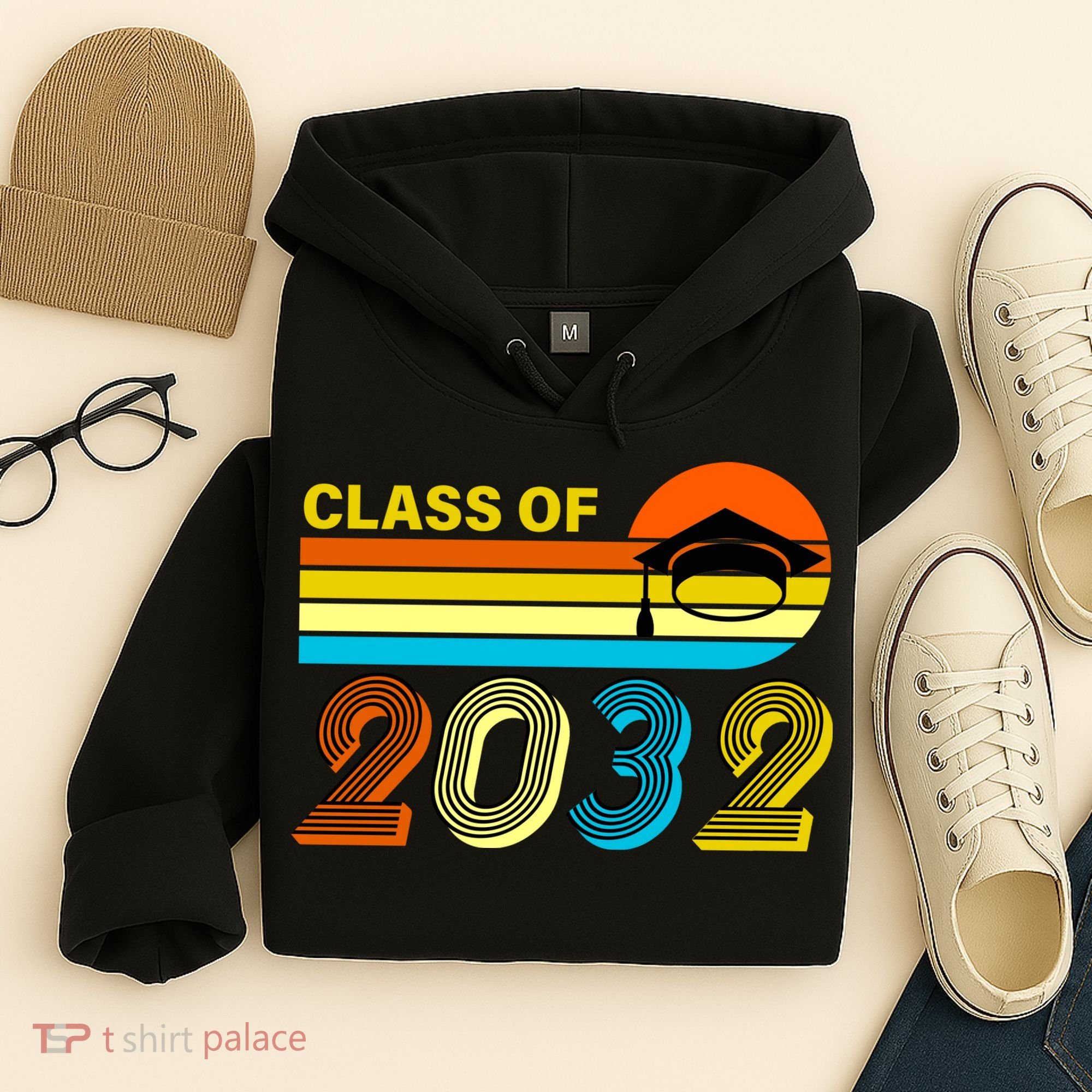 Retro Class of 2032 Future Graduate Hoodie