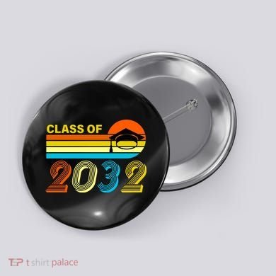 Retro Class of 2032 Future Graduate Button