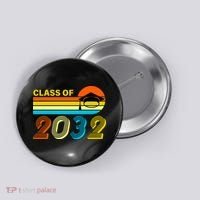 Retro Class of 2032 Future Graduate Button thumb 0