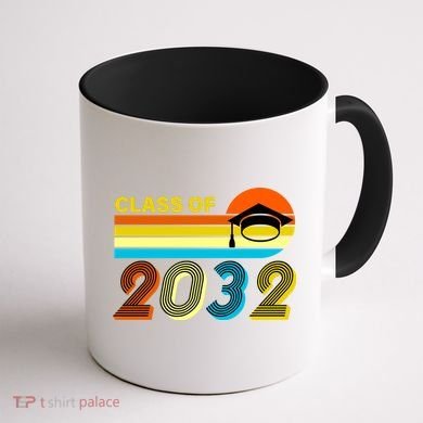 Retro Class of 2032 Future Graduate Coffee Mug back